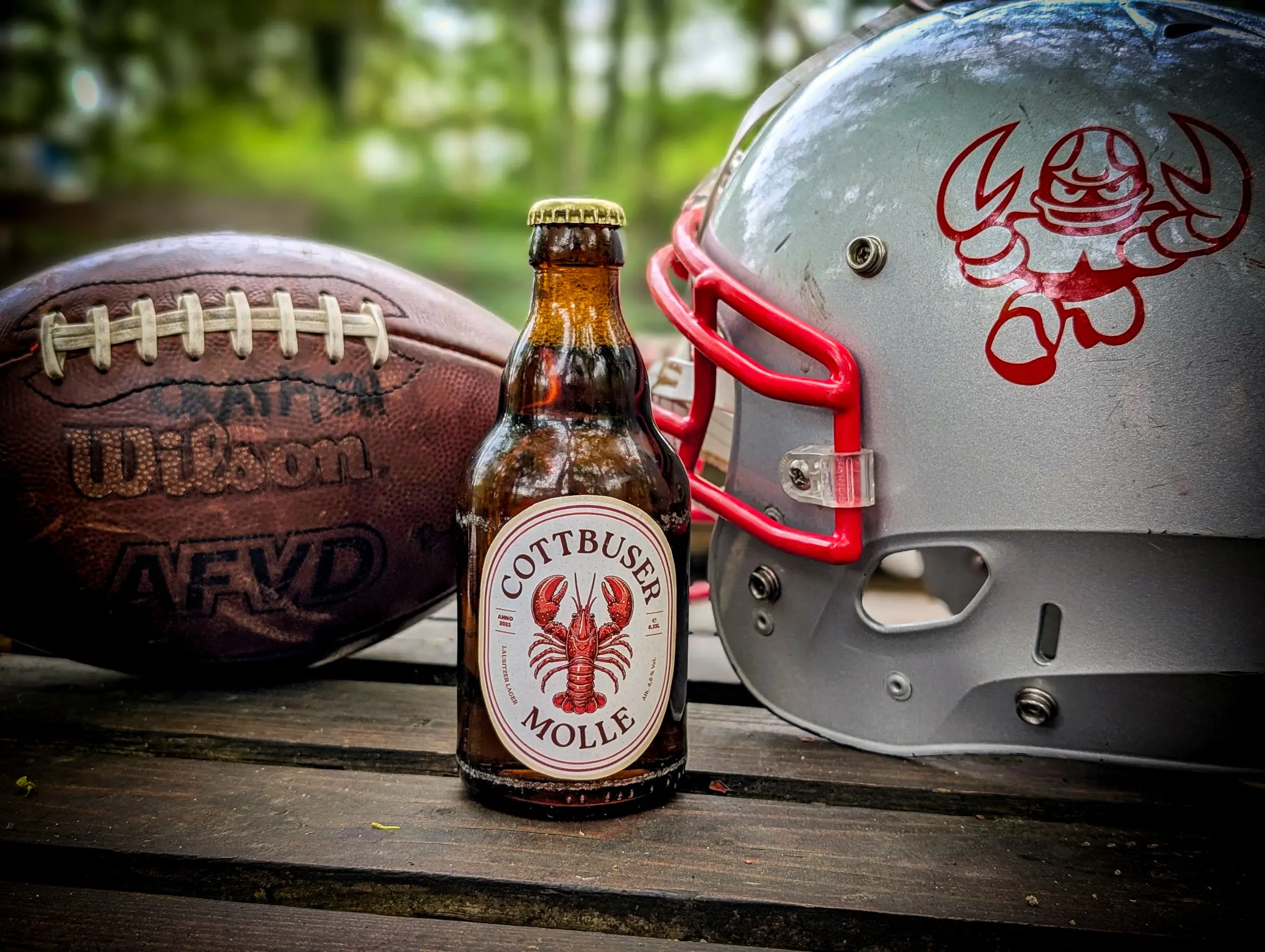 Cottbuser Molle: Banner of Neues Bier – Neuer Sponsor